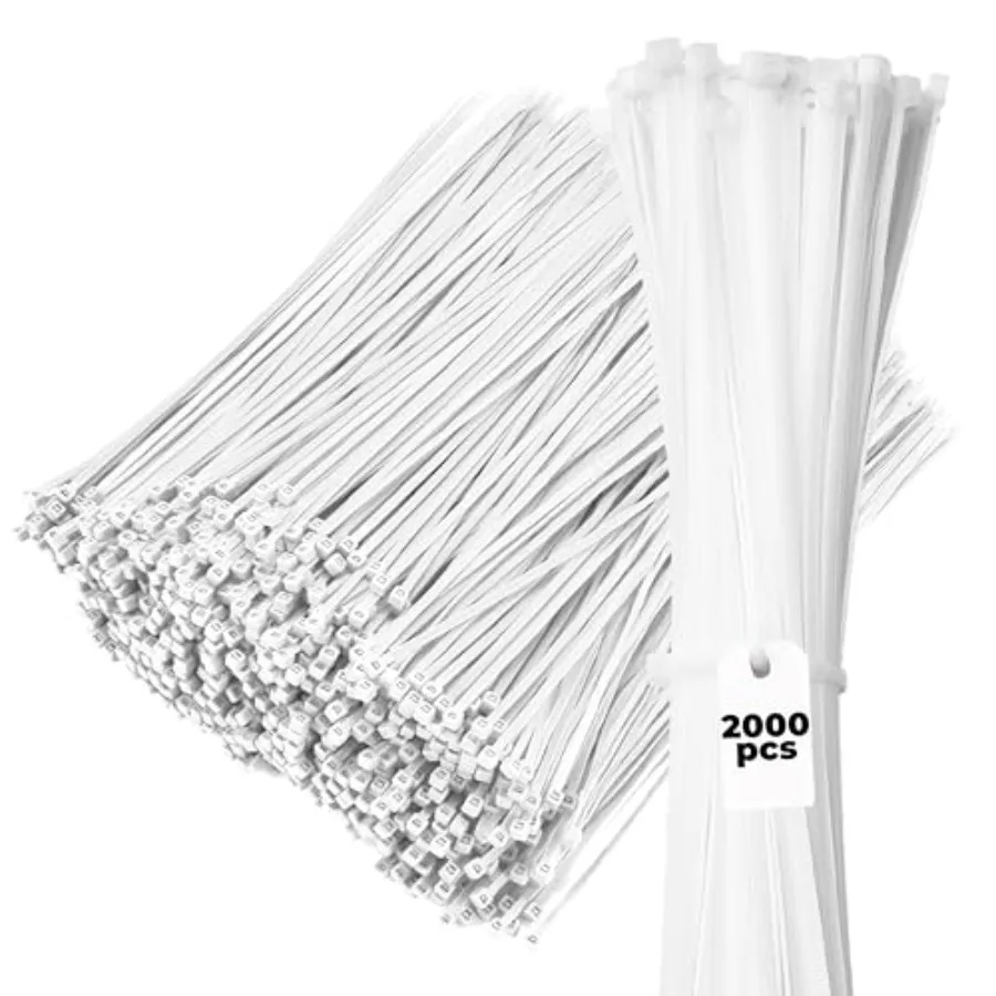 Zip Ties - 50 lbs Tensile Strength - Self-Locking Premium Nylon Cable Ties Wraps for Indoor and Outdoor - Wire Management and S
Zip Ties - 50 lbs Tensile Strength - Self-Locking Premium Nylon Cable Ties Wraps for Indoor and Outdoor - Wire Management and S