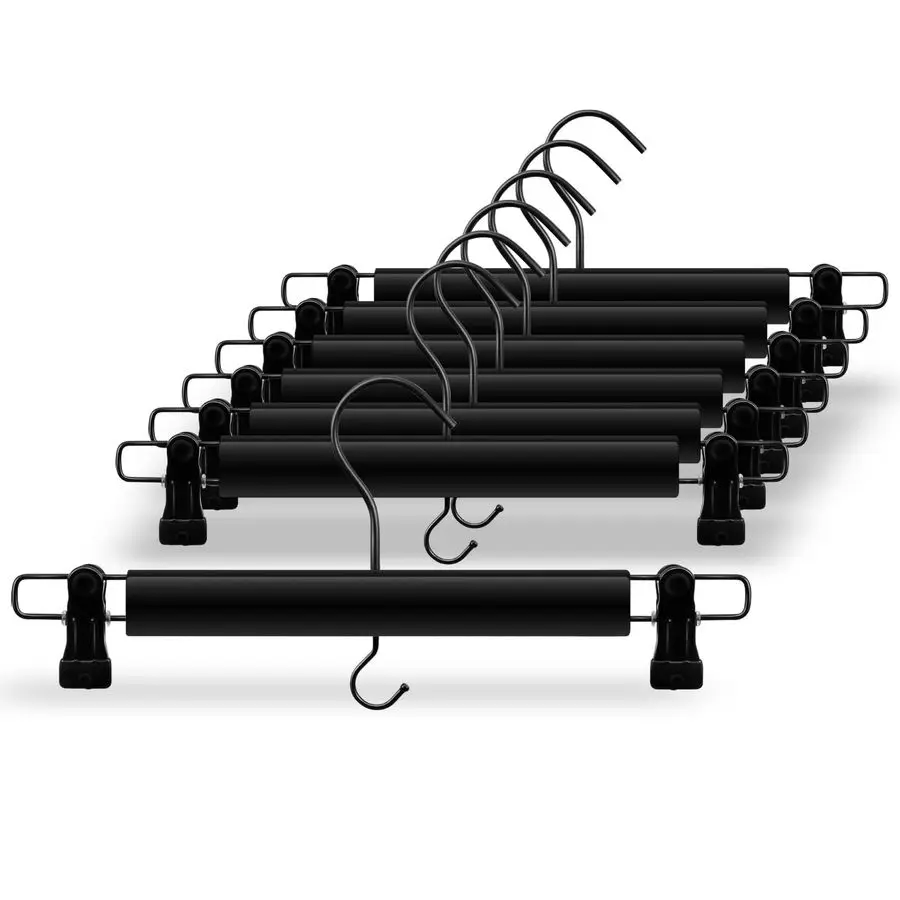 Wooden Hangers for Pants and Skirts 10 Pack, Premium Quality Noise Reduction Coated Hook, Durable TwoWay Sure Grip Clips, Closet
Wooden Hangers for Pants and Skirts 10 Pack, Premium Quality Noise Reduction Coated Hook, Durable TwoWay Sure Grip Clips, Closet