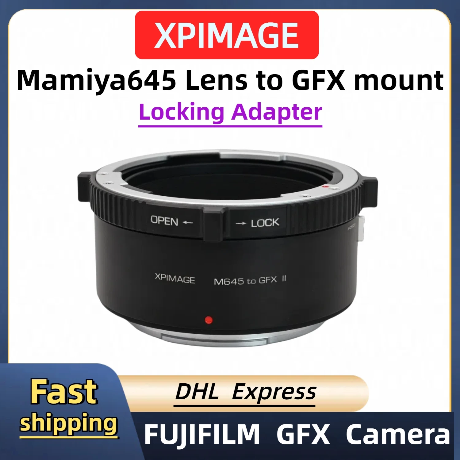 Mamiya645 Lens to FUJIFILM GFX Camera adapter ring is applicable to Schneide M645 lens to 50SII 50R 100SII XPIMAGE M645-GFX
Mamiya645 Lens to FUJIFILM GFX Camera adapter ring is applicable to Schneide M645 lens to 50SII 50R 100SII XPIMAGE M645-GFX