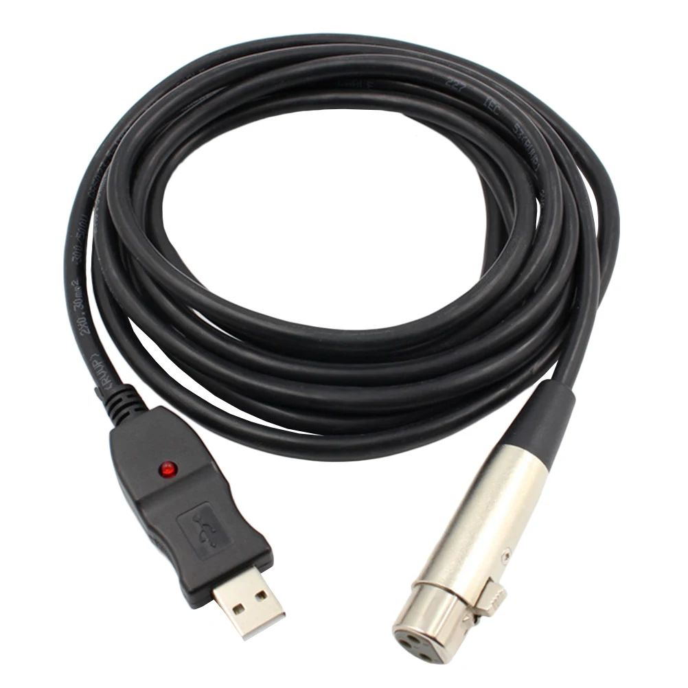 USB to XLR Cable 3M Audio Connector for Mic Recording Link Converter Adapter Microphone USB Male to XLR Female Cable
USB to XLR Cable 3M Audio Connector for Mic Recording Link Converter Adapter Microphone USB Male to XLR Female Cable