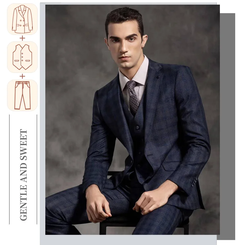 Premium Suit British Plaid High-end Business Formal Dress Suit for Men's Slim-fit Groom Wedding Attire
Premium Suit British Plaid High-end Business Formal Dress Suit for Men's Slim-fit Groom Wedding Attire