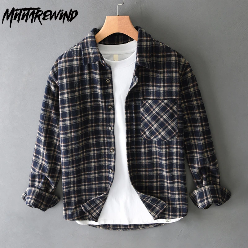 Fall Winter Shirt Men Japanese Plaid Long Sleeve Shirts Man Daily Casual Shirts Pocket Lapel New Loose Shirt 4XL Vintage Clothes
Fall Winter Shirt Men Japanese Plaid Long Sleeve Shirts Man Daily Casual Shirts Pocket Lapel New Loose Shirt 4XL Vintage Clothes
