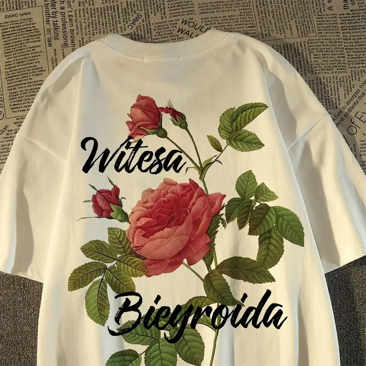American retro cotton short-sleeved T-shirt hip-hop trendy brand printing summer men and women ins couple loose half-sleeved top
American retro cotton short-sleeved T-shirt hip-hop trendy brand printing summer men and women ins couple loose half-sleeved top