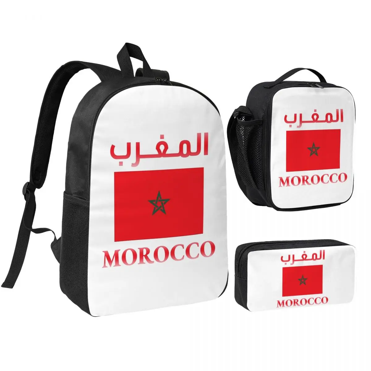 Moroccan Passport Kingdom Of Morocco Backpack Boys Girls BookBag School Bag Shoulder Bags 3ps Insulated Lunch Bag Pencil Case
Moroccan Passport Kingdom Of Morocco Backpack Boys Girls BookBag School Bag Shoulder Bags 3ps Insulated Lunch Bag Pencil Case