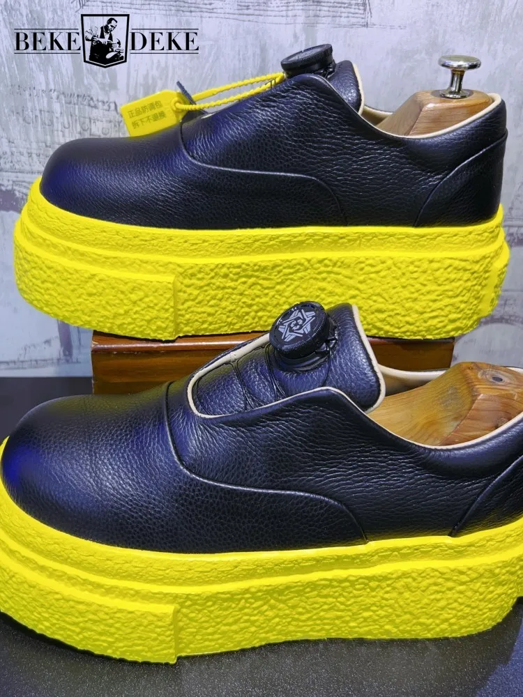 Concise Male Round Toe Height Increase Genuine Leather Sneakers Solid Color Cowhide Cross Tied Hard Wearing Men Casual Shoes
Concise Male Round Toe Height Increase Genuine Leather Sneakers Solid Color Cowhide Cross Tied Hard Wearing Men Casual Shoes