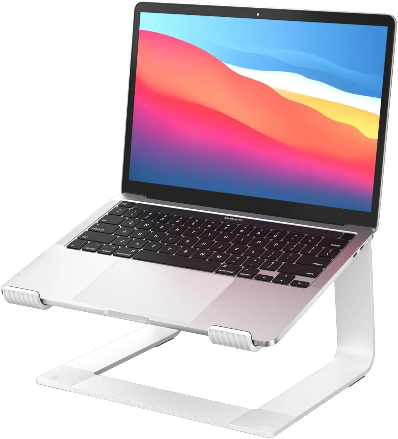 Portable Laptop Stand for Desk, Ergonomic Aluminum Riser Compatible with 10-16" Notebooks, Silver
Portable Laptop Stand for Desk, Ergonomic Aluminum Riser Compatible with 10-16" Notebooks, Silver