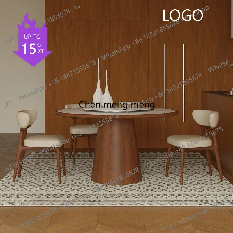 K178 Travertine rock slab household small apartment with embedded round with turntable solid wood round dining table and chair
K178 Travertine rock slab household small apartment with embedded round with turntable solid wood round dining table and chair