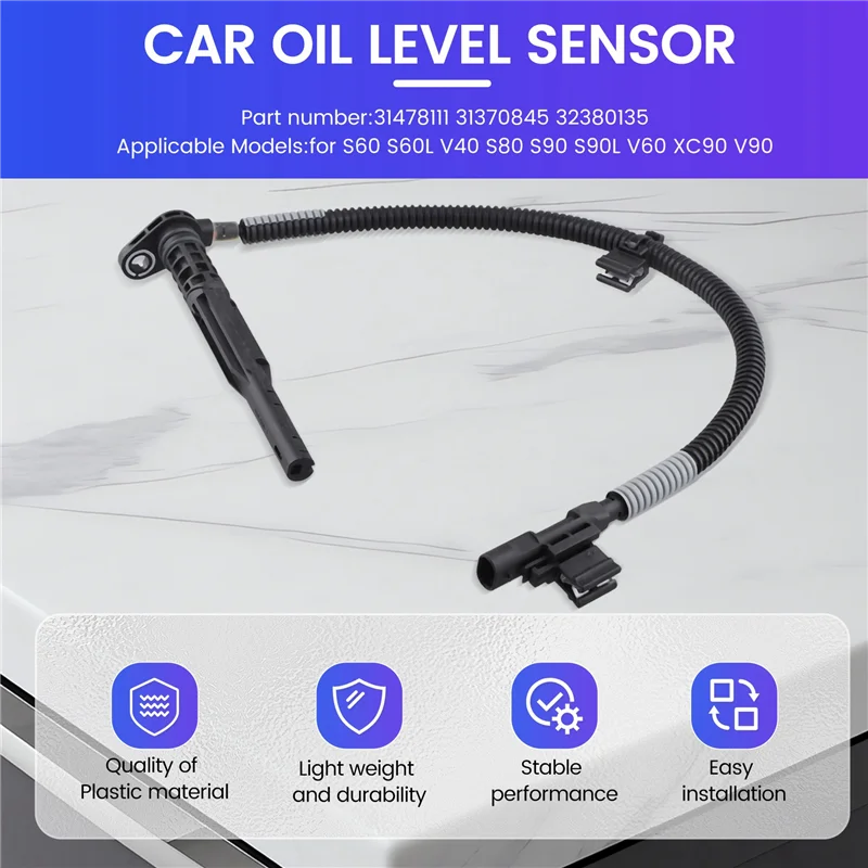 N26R-31478111 31370845 32380135 Oil Level Sensor Oil Pan Sensor For Volvo S60 S60L V40 S80 S90 S90L XC90 V90
N26R-31478111 31370845 32380135 Oil Level Sensor Oil Pan Sensor For Volvo S60 S60L V40 S80 S90 S90L XC90 V90