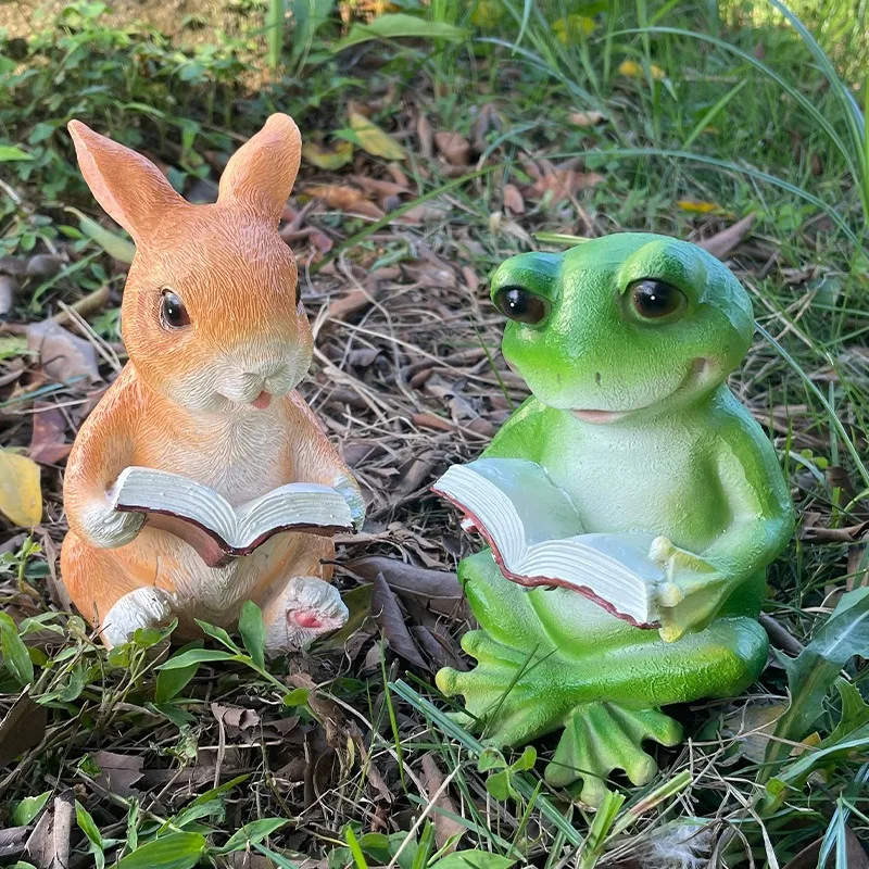 Домашний декор, статуя книги для чтения кролика и лягушки, садовое украшение из смолы, подходит для наружного и внутреннего украшения, пасхальный подарок
Домашний декор, статуя книги для чтения кролика и лягушки, садовое украшение из смолы, подходит для наружного и внутреннего украшения, пасхальный подарок