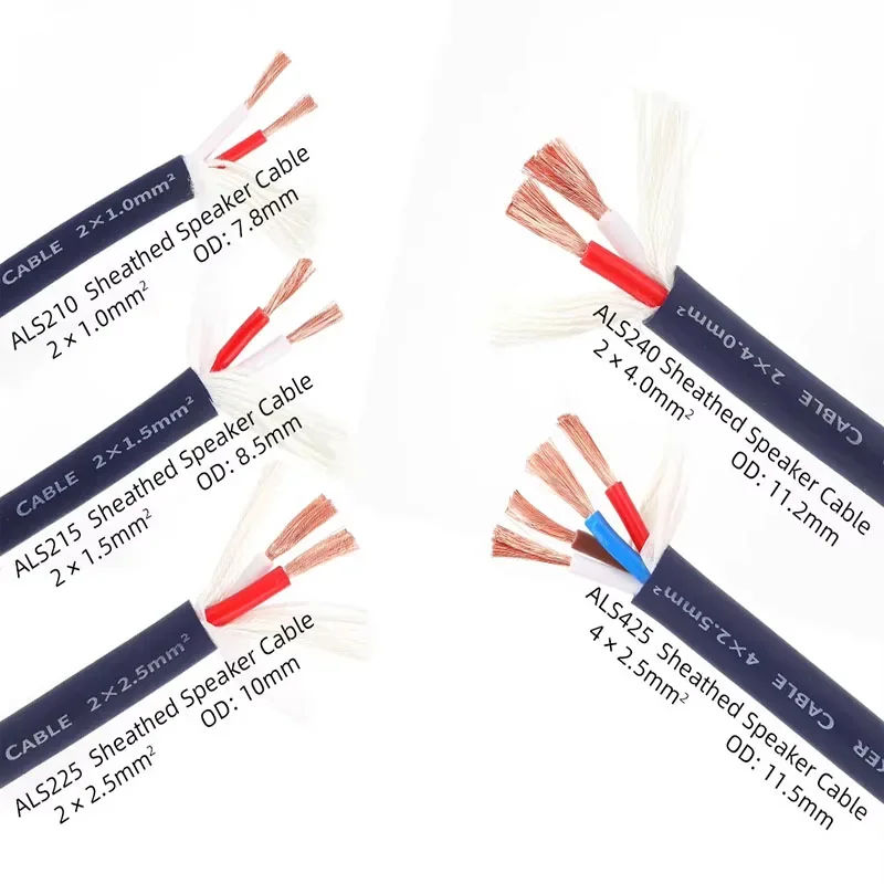 2/4/6/8 Core 4N OFC Speaker Wire - Main/Center/Surround/Line Array, Hi-Low Crossover, Anti-Interference for Pro Audio
2/4/6/8 Core 4N OFC Speaker Wire - Main/Center/Surround/Line Array, Hi-Low Crossover, Anti-Interference for Pro Audio