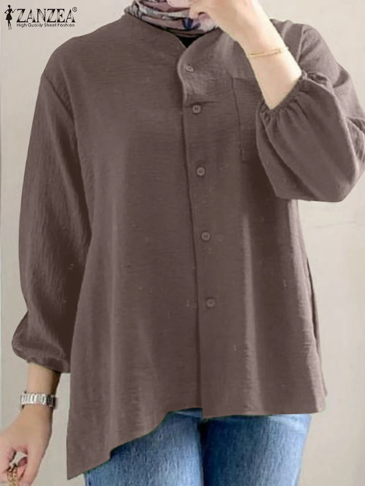 ZANZEA Vintage Long Sleeve Solid Muslim Blouse Women Autumn Shirt Casual Loose Marocain Eid Mubarek Islamic Clothing Work Tops
ZANZEA Vintage Long Sleeve Solid Muslim Blouse Women Autumn Shirt Casual Loose Marocain Eid Mubarek Islamic Clothing Work Tops