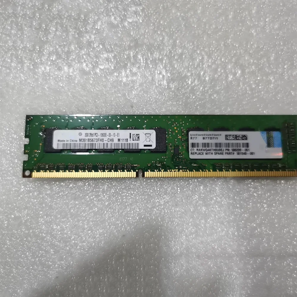 2 шт. M391B5673FH0-CH9 2 ГБ 2Rx8 PC3-10600E DDR3 ECC серверный модуль оперативной памяти
2 шт. M391B5673FH0-CH9 2 ГБ 2Rx8 PC3-10600E DDR3 ECC серверный модуль оперативной памяти