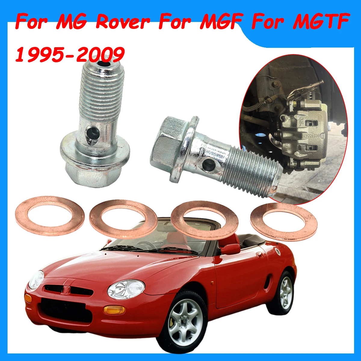 Front Left Right Caliper Hose Lines Banjo Fittings Bolts Copper Sealing Crush Washers For MG Rover For MGF For MGTF 1995-2009
Front Left Right Caliper Hose Lines Banjo Fittings Bolts Copper Sealing Crush Washers For MG Rover For MGF For MGTF 1995-2009