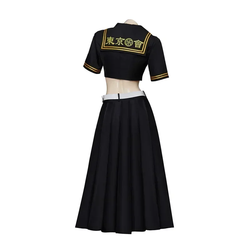 2026 Costume de Cosplay Anime Tokyo vengeance Mikey Manjiro Sano, haut Sexy noir, jupes, uniforme Longuette pour femmes
2026 Costume de Cosplay Anime Tokyo vengeance Mikey Manjiro Sano, haut Sexy noir, jupes, uniforme Longuette pour femmes