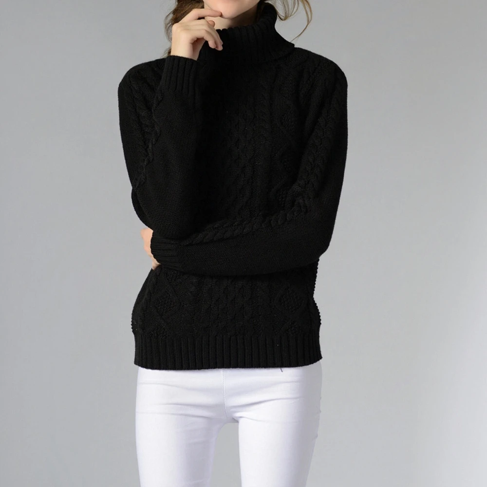 Women's High Collar Knitted Sweater Long Sleeve Strap Base Shirt Fashion for Europe And America
Women's High Collar Knitted Sweater Long Sleeve Strap Base Shirt Fashion for Europe And America