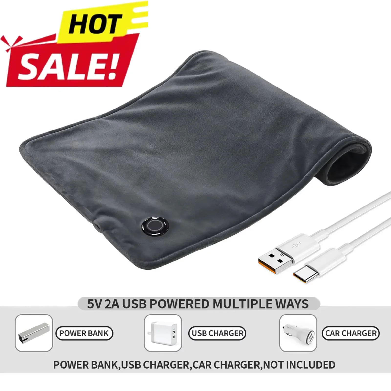 USB Type-C 5V 2A Electric Blankets Heating Pad For Back / Shoulder / Neck / Knee / Leg Constant Temperature Waterproof Grey
USB Type-C 5V 2A Electric Blankets Heating Pad For Back / Shoulder / Neck / Knee / Leg Constant Temperature Waterproof Grey