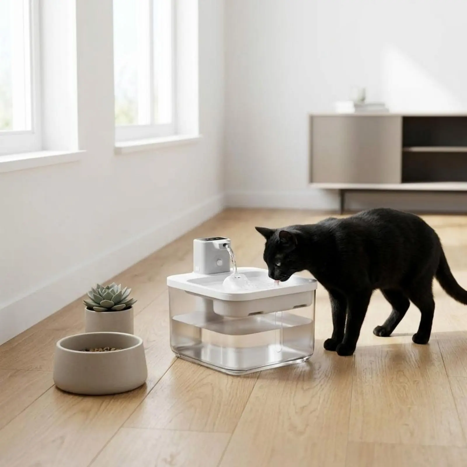 2.5 L Pet Water Fountain Multiple Filtration Sensor Water Dispenser Battery Operated for Cats
2.5 L Pet Water Fountain Multiple Filtration Sensor Water Dispenser Battery Operated for Cats
