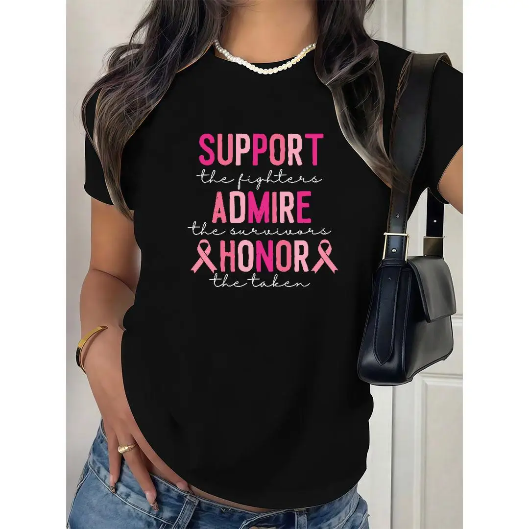 Breast Cancer Awareness T-Shirt Support Fighters Admire Survivors Honor Taken Graphic Tee Unisex Pink Ribbon Gift
Breast Cancer Awareness T-Shirt Support Fighters Admire Survivors Honor Taken Graphic Tee Unisex Pink Ribbon Gift