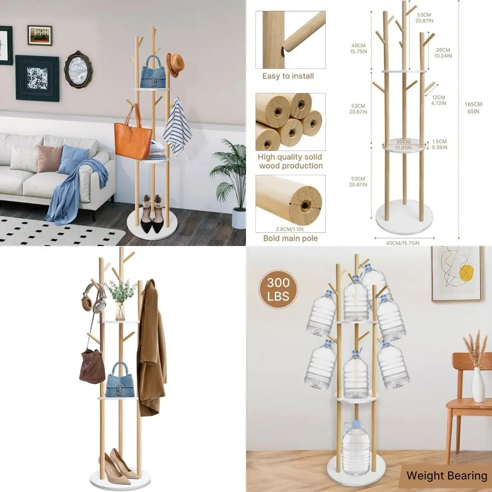 Напольная вешалка для одежды на 9 крючков с 3 полками, золотистая, для шляп, сумок, пальто в прихожей, коридоре, спальне, офисе
Напольная вешалка для одежды на 9 крючков с 3 полками, золотистая, для шляп, сумок, пальто в прихожей, коридоре, спальне, офисе