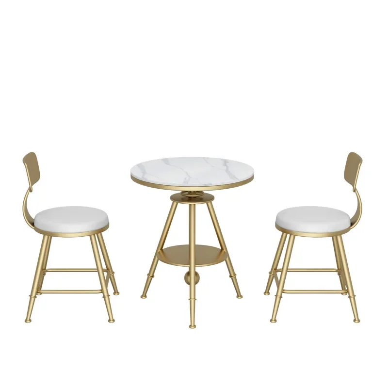 Lifting White Gold Metal Cafe Furniture Set Cafe Table and Chair Set
Lifting White Gold Metal Cafe Furniture Set Cafe Table and Chair Set