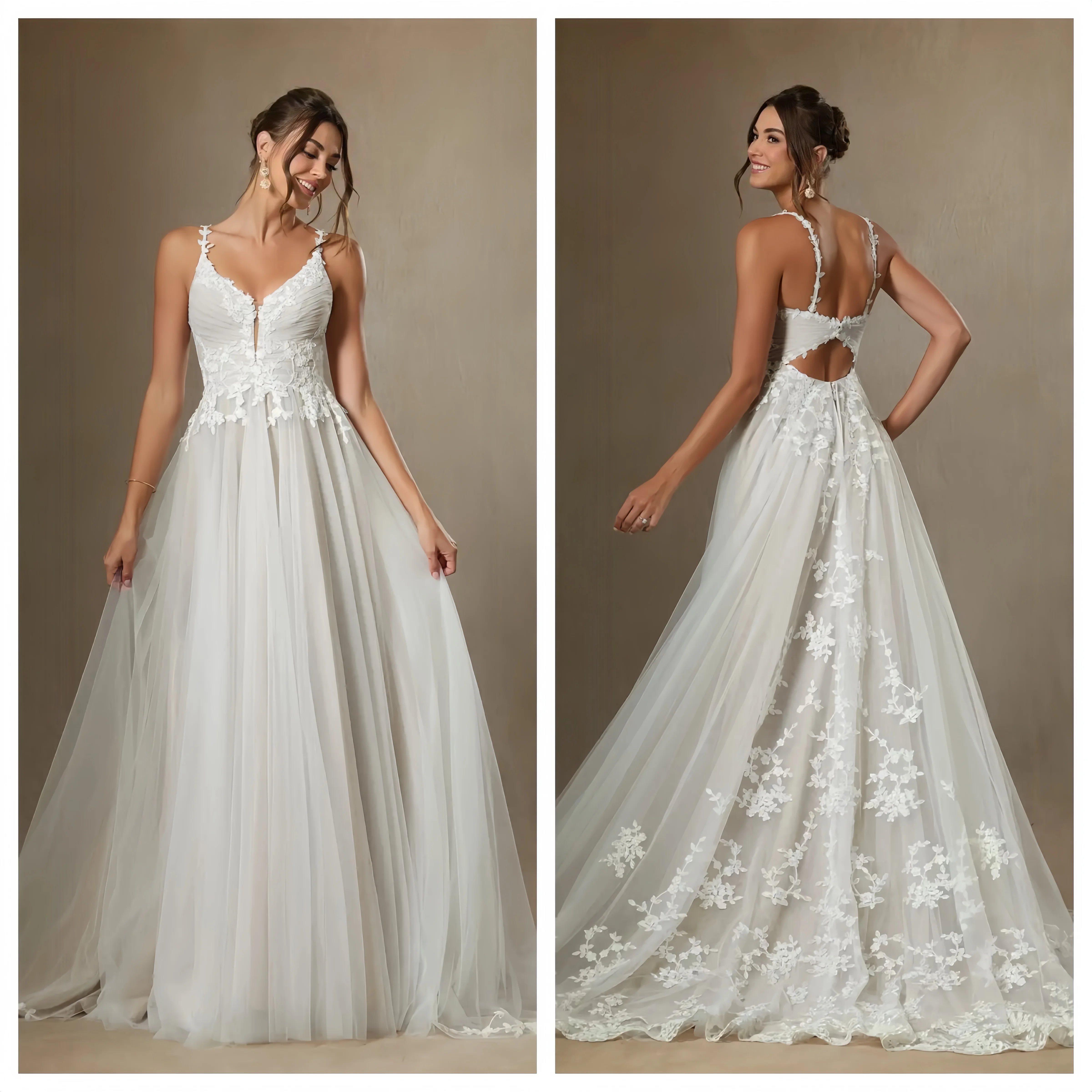 Long lace Applique Handmade Women s Wedding Dress Mesh Design Suitable Summer Lawn Church Weddings
Long lace Applique Handmade Women s Wedding Dress Mesh Design Suitable Summer Lawn Church Weddings