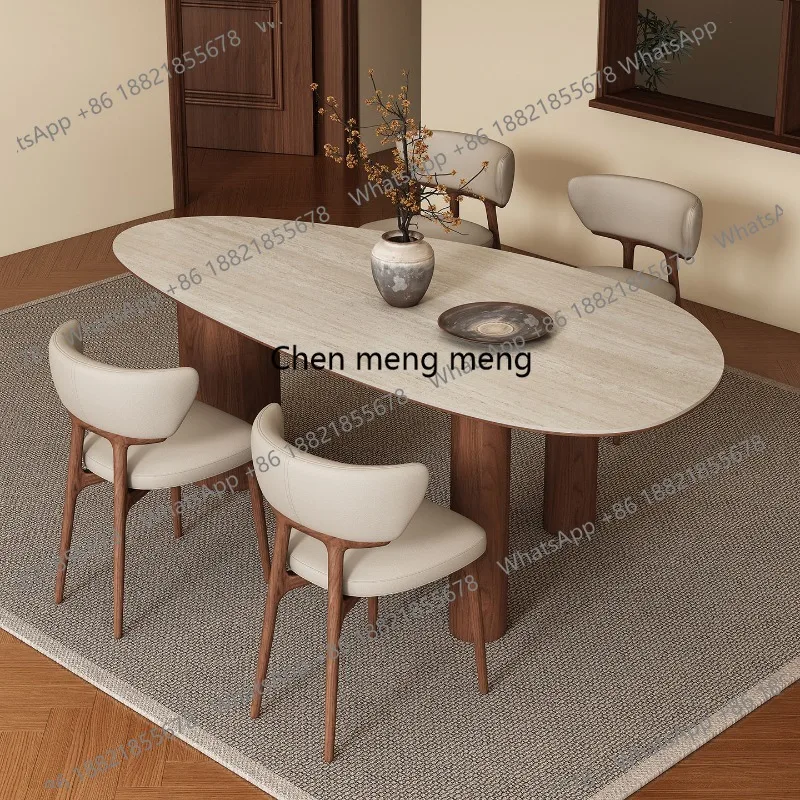 Solid wood travertine rock slab dining table and chair combination walnut dining table medium antique French retro Italian
Solid wood travertine rock slab dining table and chair combination walnut dining table medium antique French retro Italian