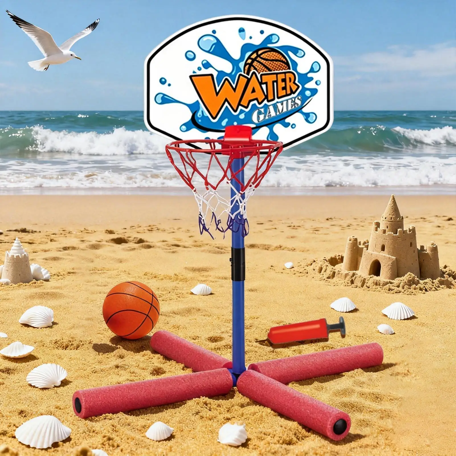 Pool Basketball Hoop Floating Interactive Fun Entertainment Toy Pool Basketball Hoop Toy for Parents Children Kids Family Yard
Pool Basketball Hoop Floating Interactive Fun Entertainment Toy Pool Basketball Hoop Toy for Parents Children Kids Family Yard