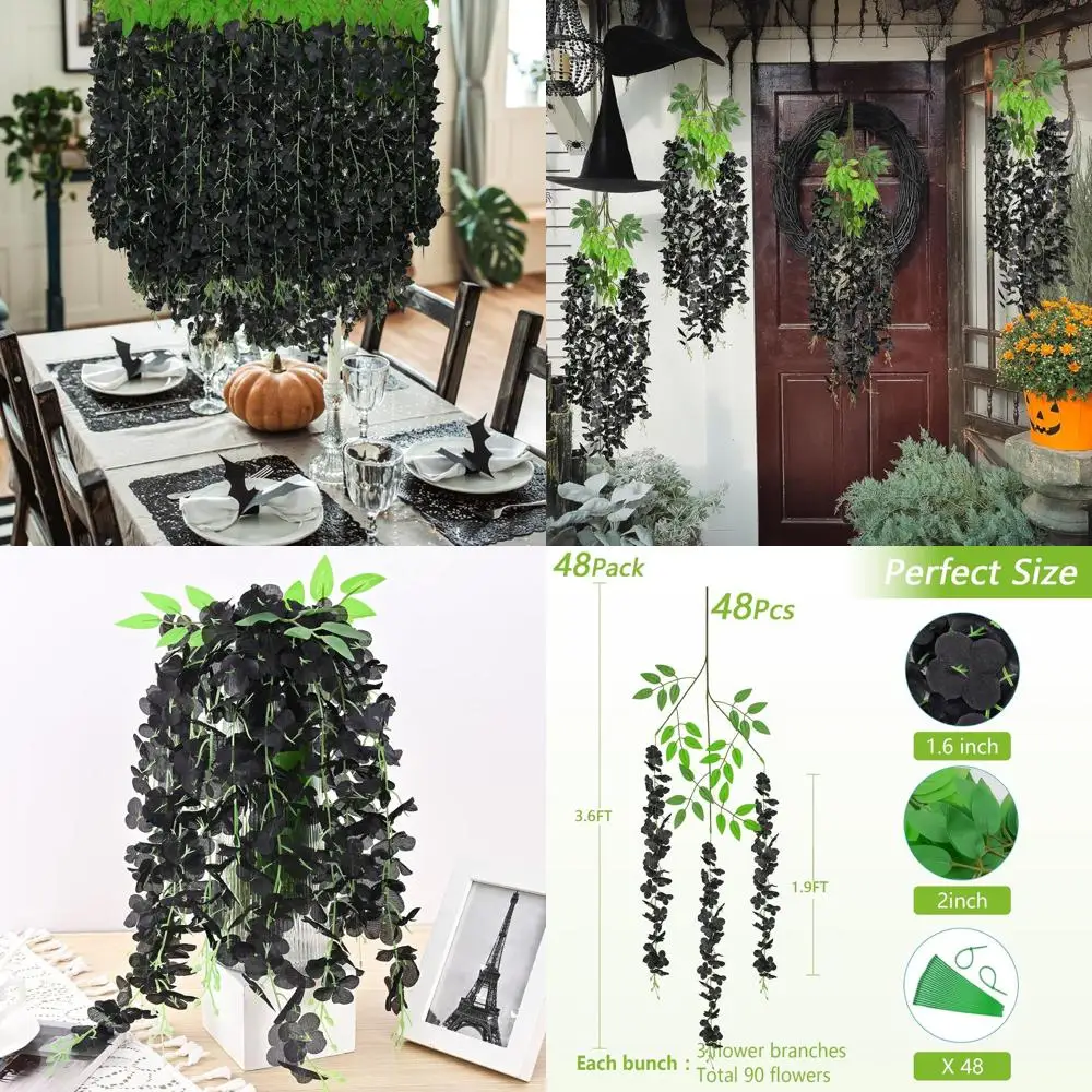 Искусственная гирлянда из глицинии, 48 шт., 3,6 фута на стебле, черная глициния для свадеб, вечеринок, дома и сада
Искусственная гирлянда из глицинии, 48 шт., 3,6 фута на стебле, черная глициния для свадеб, вечеринок, дома и сада