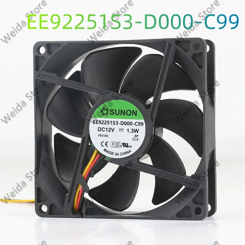 Original SUNON EE92251S3-D000-C99 5V 24V 48V DC12V 1.3W 9CM 90X90X25MM 9025 Silent Cooling Fan
Original SUNON EE92251S3-D000-C99 5V 24V 48V DC12V 1.3W 9CM 90X90X25MM 9025 Silent Cooling Fan