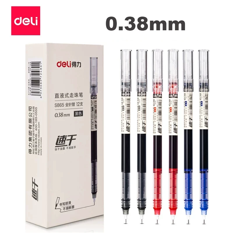 Deli 12pcs Rollerball Pen 0.38mm Quick-drying Ink Fine Point Pens Smooth Writing for Office School Supplies Signature Pen
Deli 12pcs Rollerball Pen 0.38mm Quick-drying Ink Fine Point Pens Smooth Writing for Office School Supplies Signature Pen
