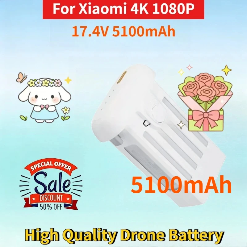 Newest 17.4V 5100mAh Rechargeable Lithium-ion Battery for Xiaomi 4K 1080P Aerial Photography Aircraft High Quality Drone Battery
Newest 17.4V 5100mAh Rechargeable Lithium-ion Battery for Xiaomi 4K 1080P Aerial Photography Aircraft High Quality Drone Battery