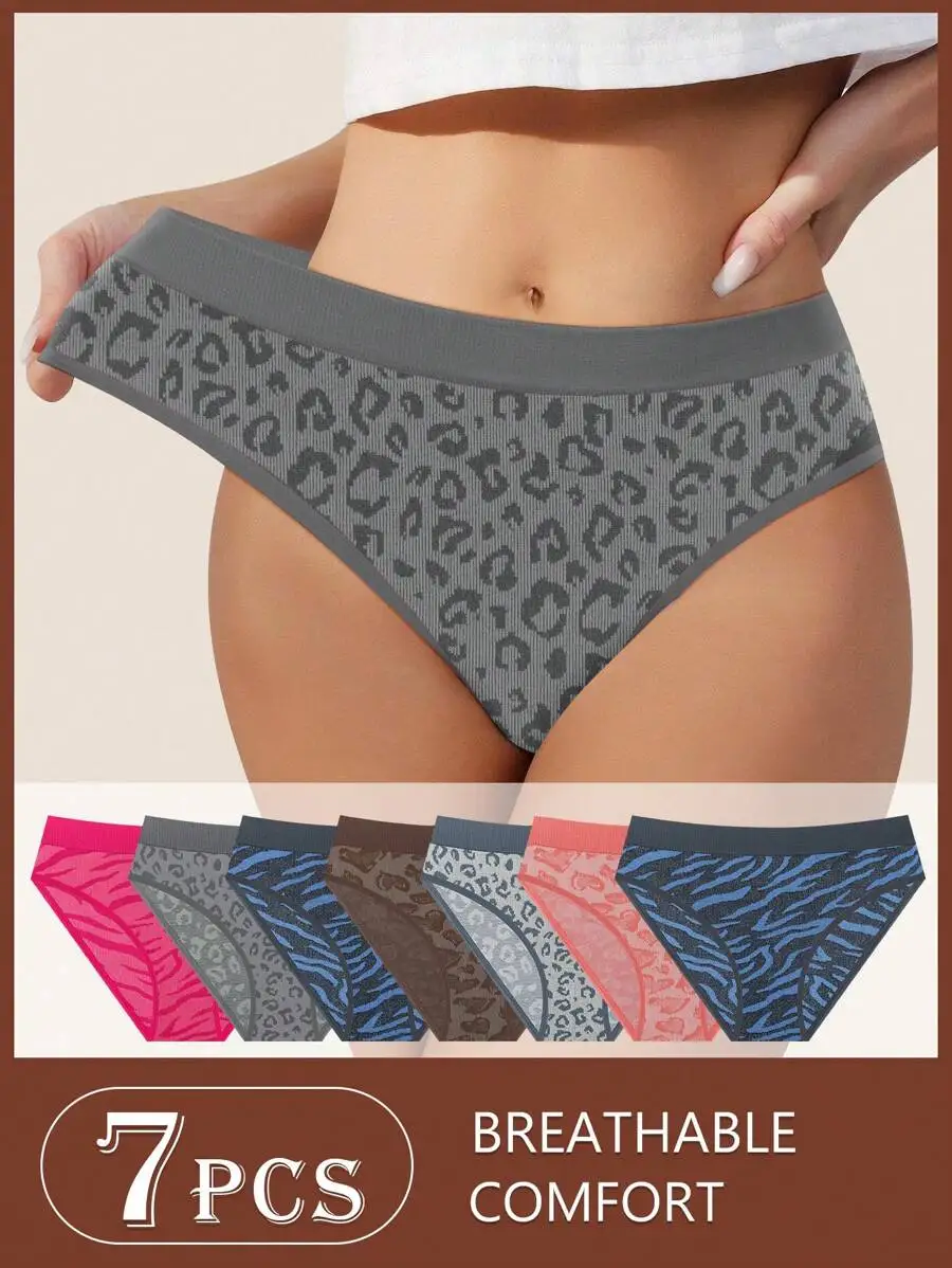 7 Pcs Women Low Waist Seamless Invisible Panties Leopard Print Comfortable Stretchy
7 Pcs Women Low Waist Seamless Invisible Panties Leopard Print Comfortable Stretchy