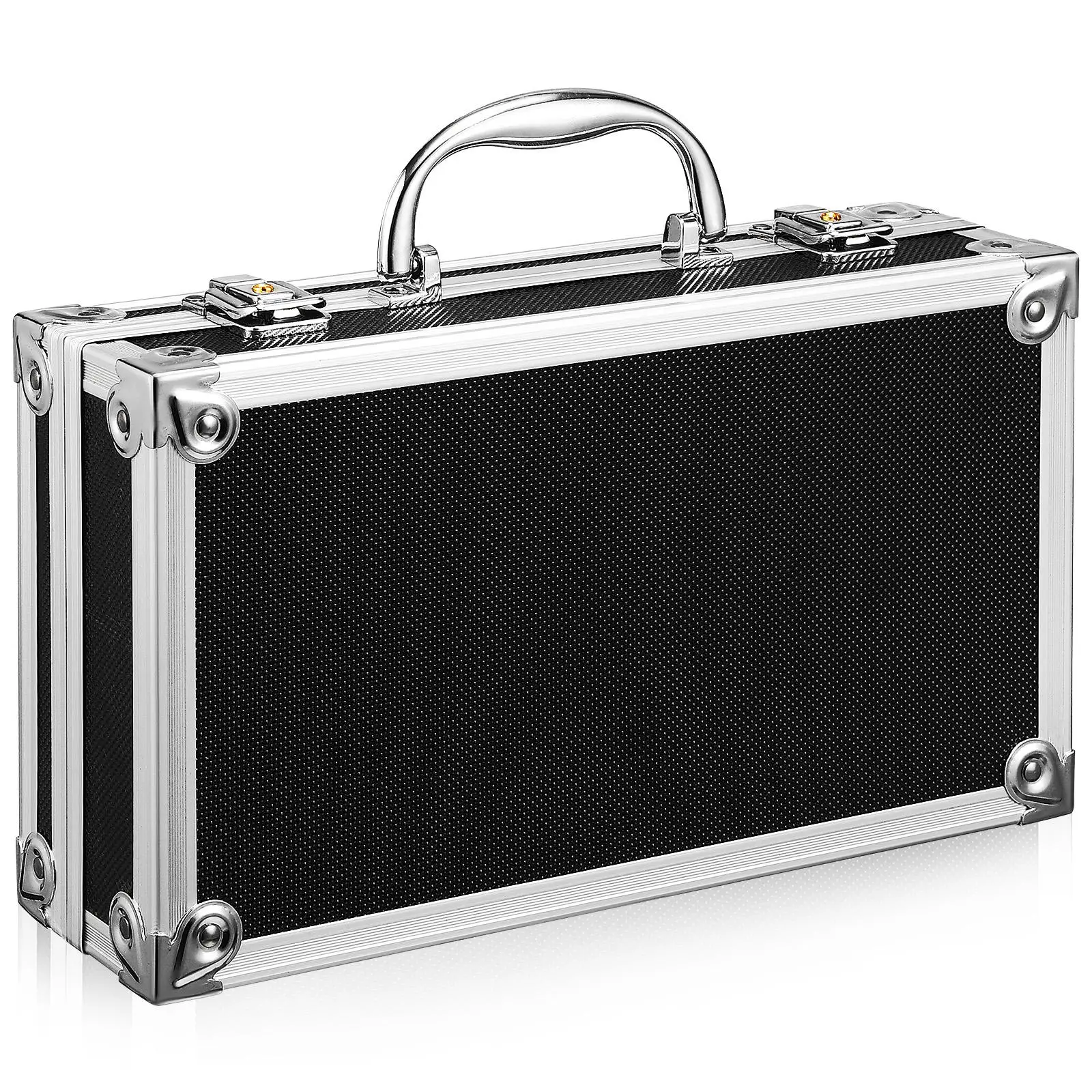 Black 29x16x7cm Aluminum Toolbox Lockable Portable Multifunctional Tool Storage Case with Foam for Gear Protection
Black 29x16x7cm Aluminum Toolbox Lockable Portable Multifunctional Tool Storage Case with Foam for Gear Protection