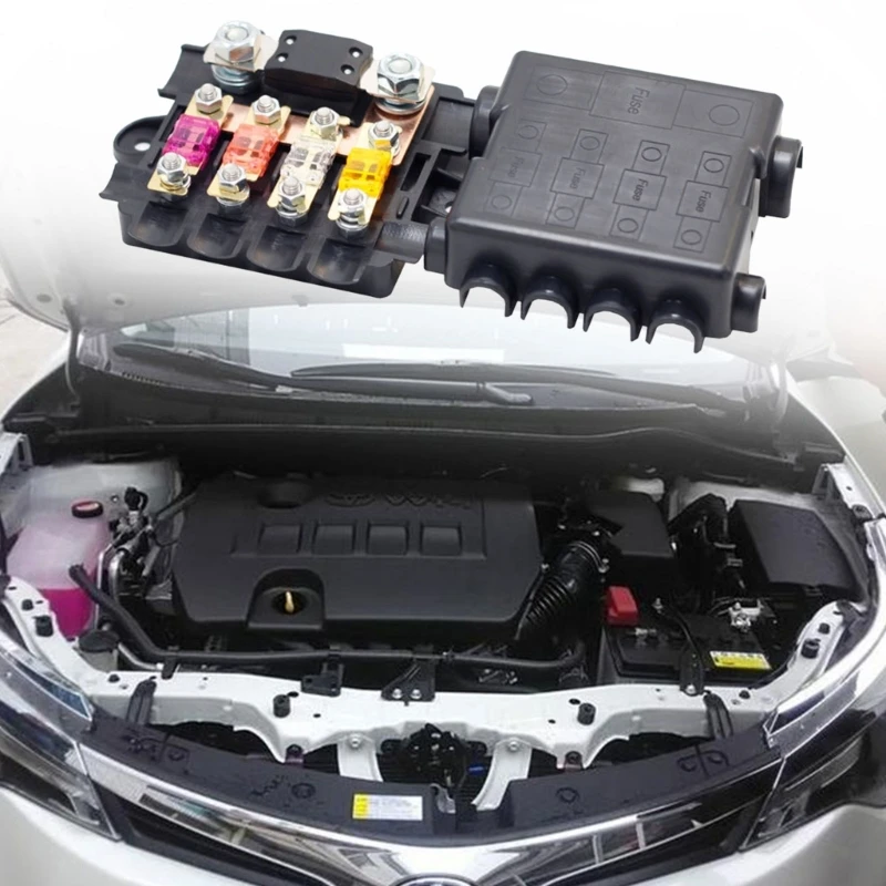 Heavy Duty Power Distribution Fuses Holder Car Power Distribution Terminals Block 5 Poles Bus Bar Holder Box 87HA
Heavy Duty Power Distribution Fuses Holder Car Power Distribution Terminals Block 5 Poles Bus Bar Holder Box 87HA