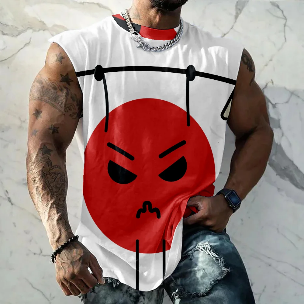 Мужская майка с 3D принтом, рубашки без рукавов с кавайным мультяшным принтом, летний удобный повседневный жилет для фитнеса, крутая уличная одежда, спортивная одежда
Мужская майка с 3D принтом, рубашки без рукавов с кавайным мультяшным принтом, летний удобный повседневный жилет для фитнеса, крутая уличная одежда, спортивная одежда