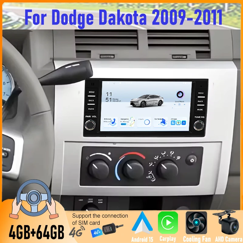 7'' Android 15 4+64GB 2DIN Car Stereo For Dodge Dakota 2009-2011 Wireless Carplay GPS Navi WiFi BT Touch Screen FM Camera
7'' Android 15 4+64GB 2DIN Car Stereo For Dodge Dakota 2009-2011 Wireless Carplay GPS Navi WiFi BT Touch Screen FM Camera