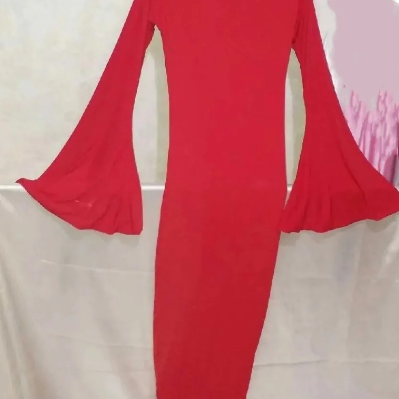 Women Turtleneck Lce Silk Solid Ultra-thin Soft Silky Sexy Slim Long Skirt Flare Sleeve Tight Fit Dress Birthday Party Costume
Women Turtleneck Lce Silk Solid Ultra-thin Soft Silky Sexy Slim Long Skirt Flare Sleeve Tight Fit Dress Birthday Party Costume