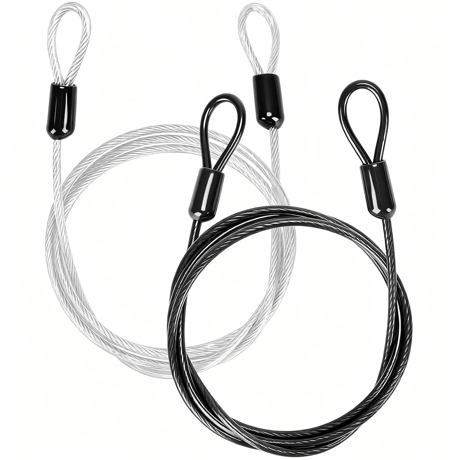 2 Pack Flexible Steel Security Cable with Double Loops, 3.3 ft x 1/8 in Braided Wire for Luggage, Outdoor Gear and Gates
2 Pack Flexible Steel Security Cable with Double Loops, 3.3 ft x 1/8 in Braided Wire for Luggage, Outdoor Gear and Gates