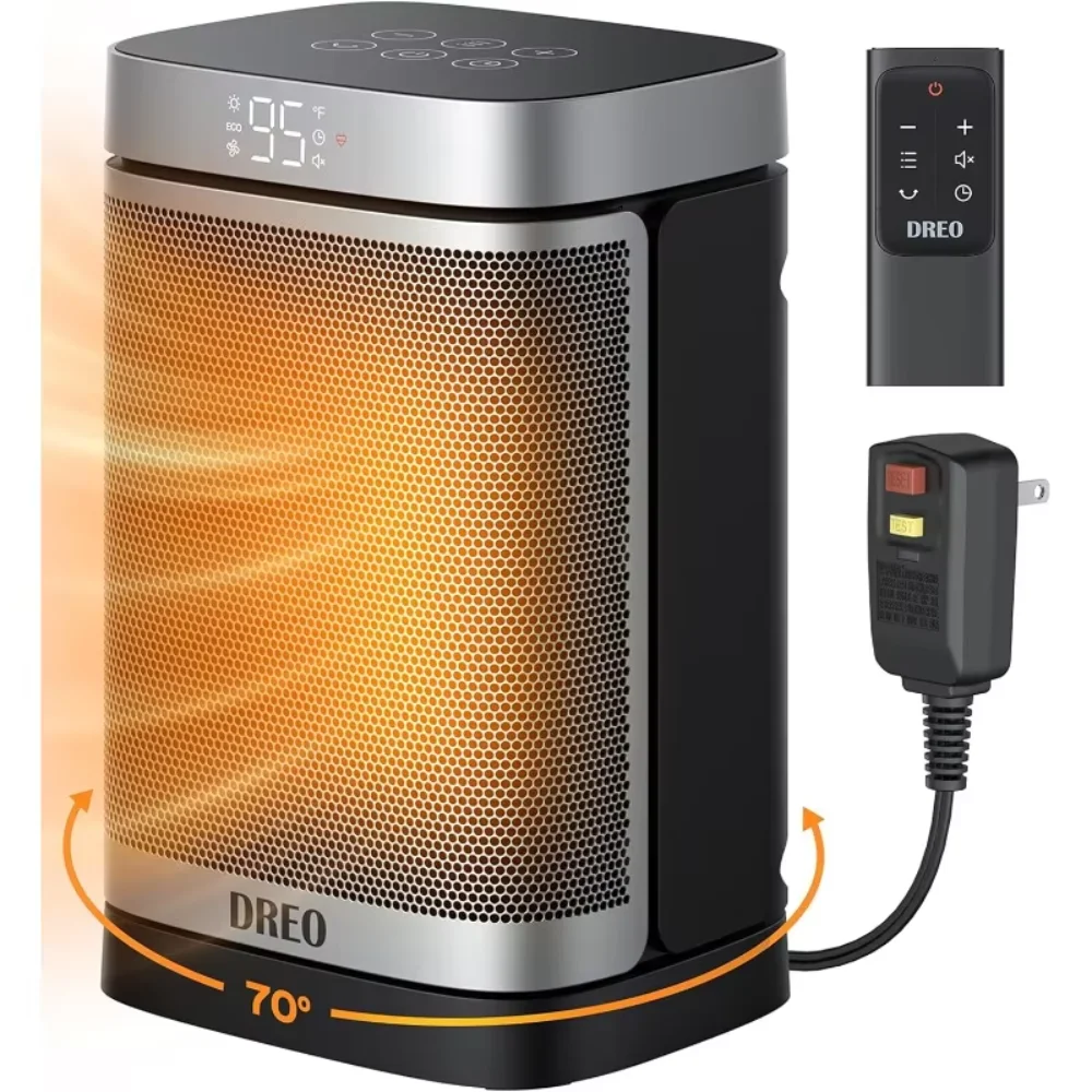 Portable Space Heater for Bathroom and Indoor,1500W Safe and Quiet PTC Ceramic Heater, 12h Timer, 5 Modes
Portable Space Heater for Bathroom and Indoor,1500W Safe and Quiet PTC Ceramic Heater, 12h Timer, 5 Modes