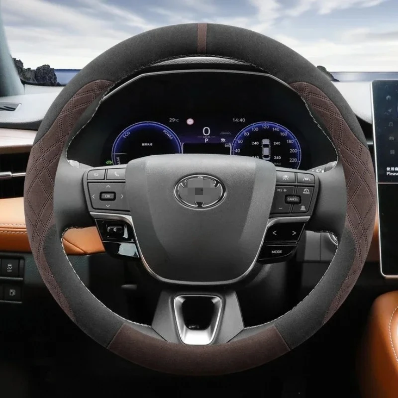 Suede Car Steering Wheel Cover for Toyota Raize Etios Allion GR86 Sienna BZ4X Aygo X Avalon Avanza Vitz Camry Prius Accessories
Suede Car Steering Wheel Cover for Toyota Raize Etios Allion GR86 Sienna BZ4X Aygo X Avalon Avanza Vitz Camry Prius Accessories