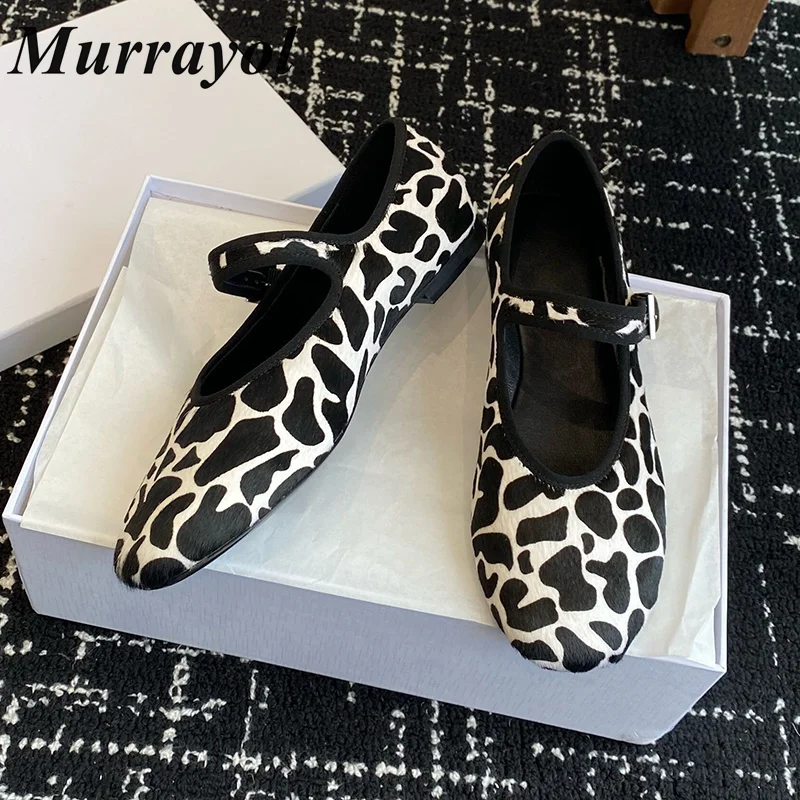 New Round Toe Leopard Pattern Mary Jane Shoes Women's Belt Buckle Design Soft Sole Ballet Shoes Spring Autumn Single Shoes
New Round Toe Leopard Pattern Mary Jane Shoes Women's Belt Buckle Design Soft Sole Ballet Shoes Spring Autumn Single Shoes