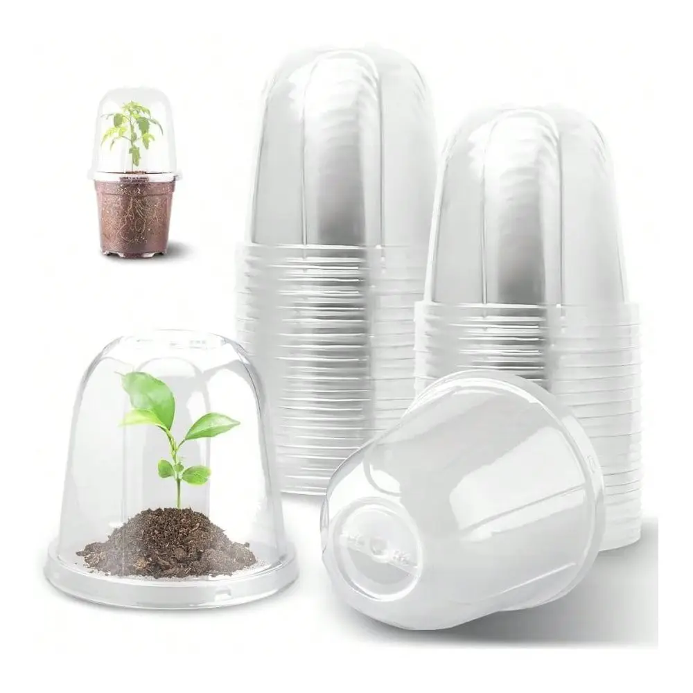 30 Pcs Clear Plastic Humidity Dome Adjustable Ventilation Plant Cloche For Seedlings Fits 6Inch Nursery Pots Reusable Transpare
30 Pcs Clear Plastic Humidity Dome Adjustable Ventilation Plant Cloche For Seedlings Fits 6Inch Nursery Pots Reusable Transpare