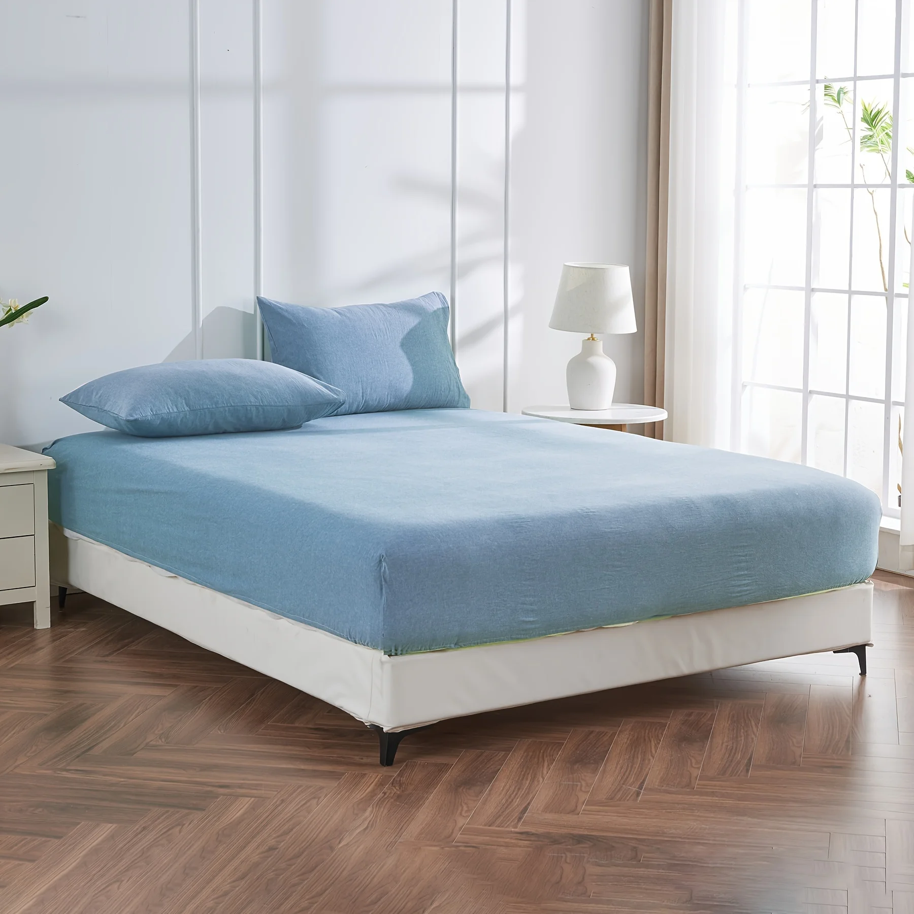 2/3pcs Cotton Duvet Cover Set , Solid Color blue All Season Bedding Set, Soft Comfortable AndBreathable Duvet Cover, For Bedroom
2/3pcs Cotton Duvet Cover Set , Solid Color blue All Season Bedding Set, Soft Comfortable AndBreathable Duvet Cover, For Bedroom