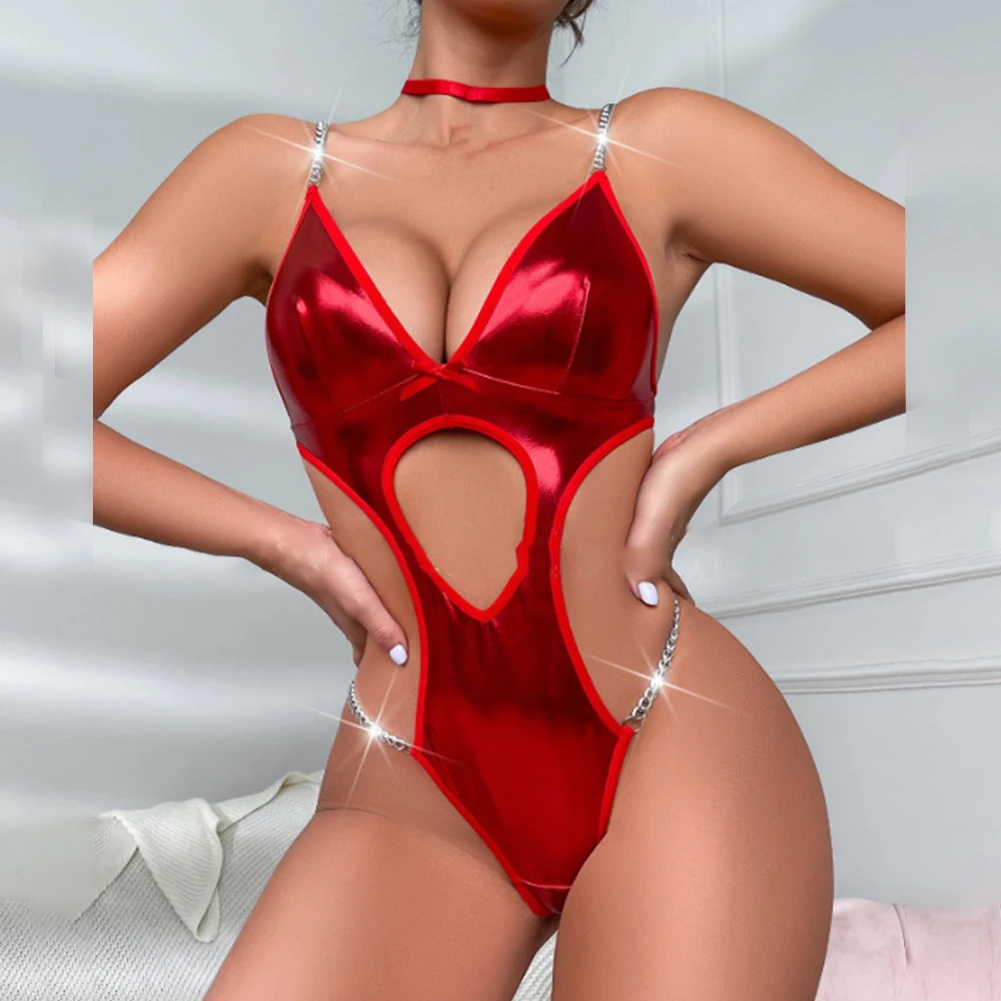 Brand New Bodysuit Nightwear Daily Female Patent Leather Bodysuit Regular Sexy Hollow High Cut Womens Wet Look
Brand New Bodysuit Nightwear Daily Female Patent Leather Bodysuit Regular Sexy Hollow High Cut Womens Wet Look