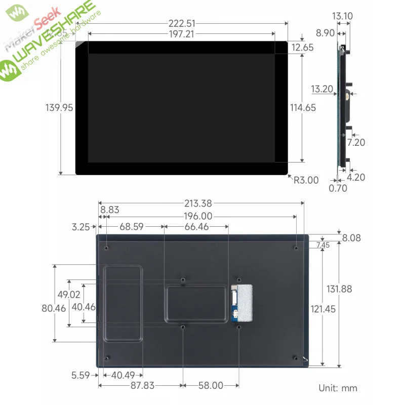 SKU-32772 Waveshare 9inch DSI Capacitive Touch Display, Wide Color Gamut, 720 × 1280, IPS Panel, Supports 10-Point Touch, Toughe
SKU-32772 Waveshare 9inch DSI Capacitive Touch Display, Wide Color Gamut, 720 × 1280, IPS Panel, Supports 10-Point Touch, Toughe