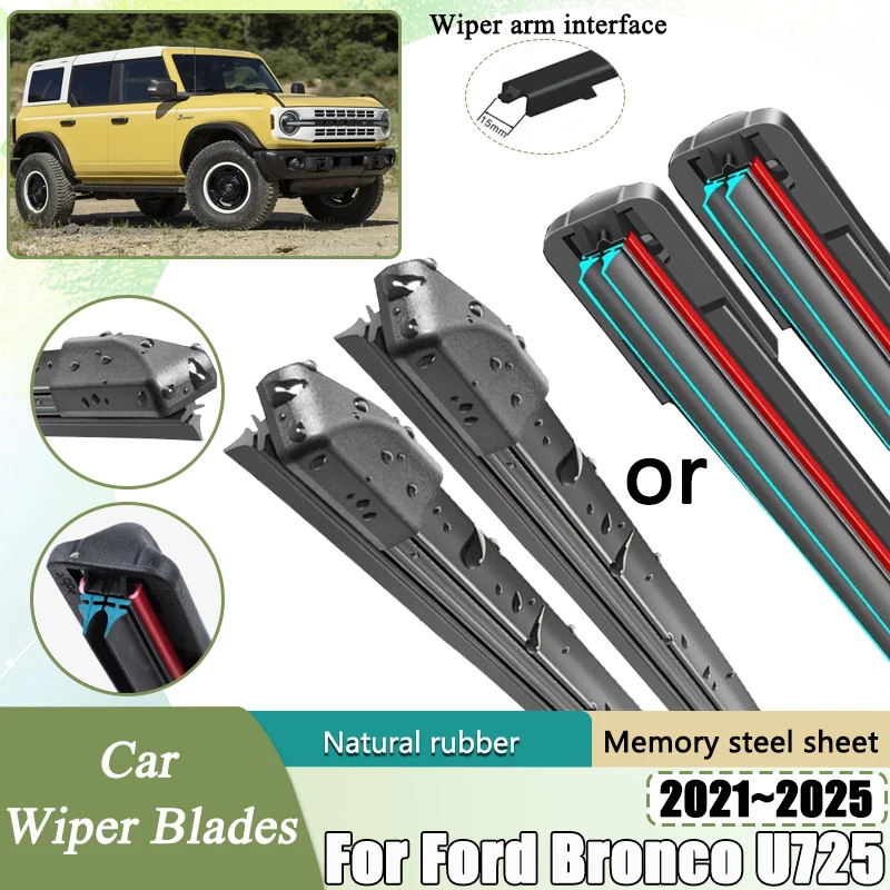 Car Wiper Blades For Ford Bronco U725 2021 2022 2023 2024 2025 Double Rubber Strip Wipe Cleaning Brushe Windshield Accessories
Car Wiper Blades For Ford Bronco U725 2021 2022 2023 2024 2025 Double Rubber Strip Wipe Cleaning Brushe Windshield Accessories