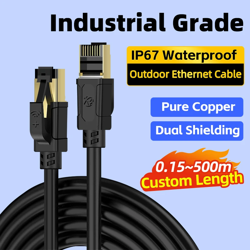 BYXGD Cat6a Industrial Ethernet Cable S/FTP Double Shielded Drag Chain Cable 26AWG Pure Copper IP67 Waterproof Oil Resistant
BYXGD Cat6a Industrial Ethernet Cable S/FTP Double Shielded Drag Chain Cable 26AWG Pure Copper IP67 Waterproof Oil Resistant