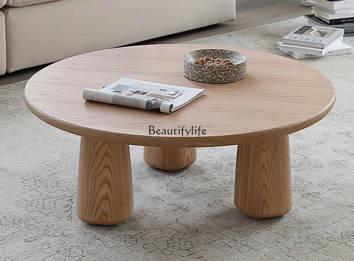 Nordic retro log style coffee table modern simple small apartment ash wood solid wood
Nordic retro log style coffee table modern simple small apartment ash wood solid wood