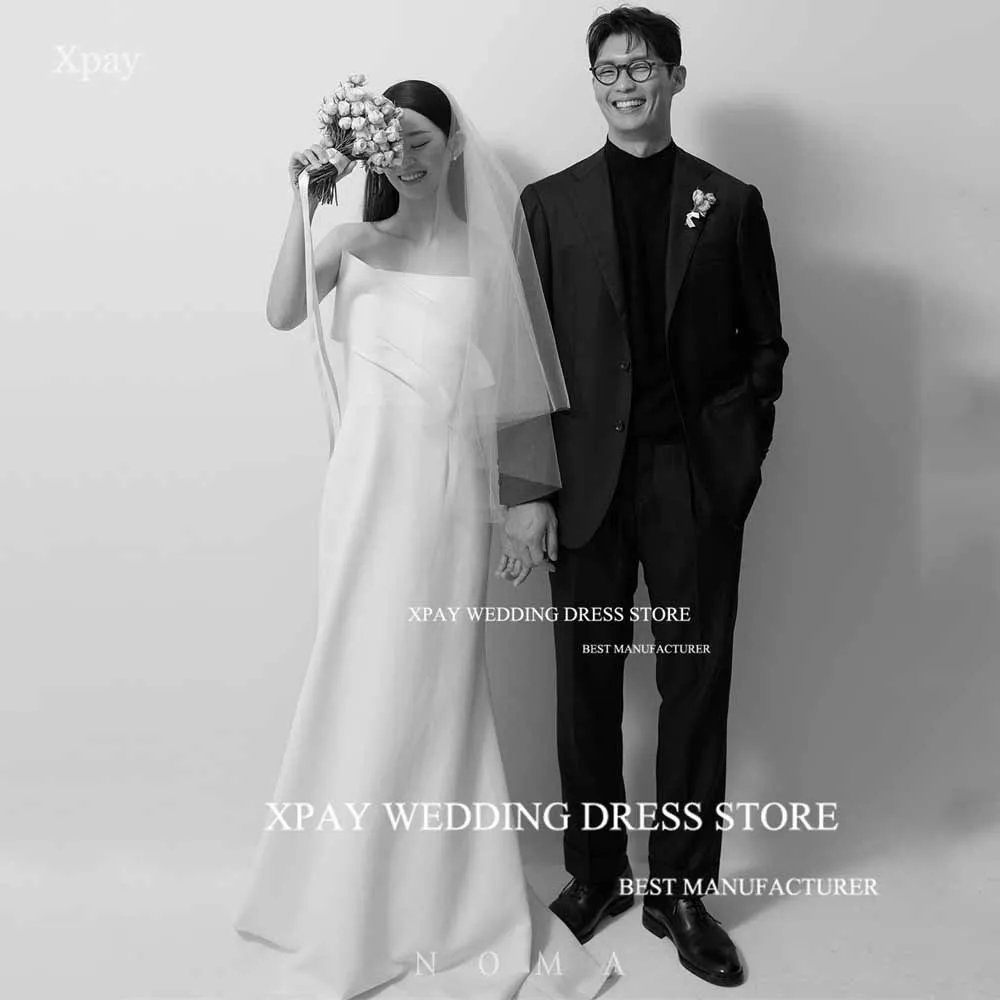 XPAY Simple Boat Neck Mermaid Korea Wedding Dress Elastic Satin Sleeveless Bridal Gown Custom Photos Shoot Open Back Bride Dress
XPAY Simple Boat Neck Mermaid Korea Wedding Dress Elastic Satin Sleeveless Bridal Gown Custom Photos Shoot Open Back Bride Dress