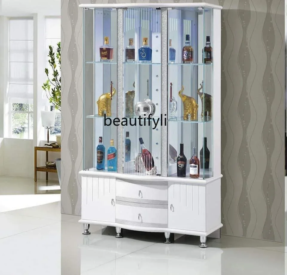 New Arrivals Living room small wine cabinet against the wall Modern simple Italian light luxury glass cabinet Household glass wi
New Arrivals Living room small wine cabinet against the wall Modern simple Italian light luxury glass cabinet Household glass wi